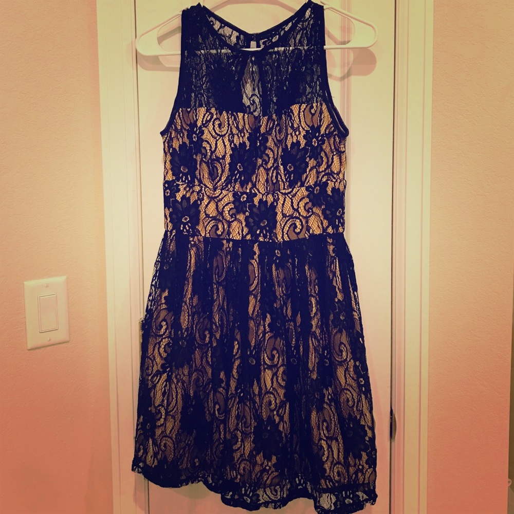 B. Darlin black lace dress. NWOT. Size 5/6
